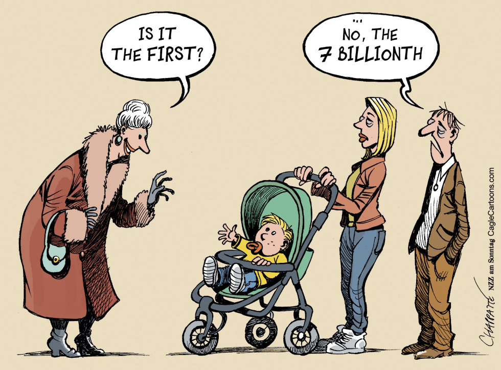  WORLD POPULATION REACHES 7 BILLION by Patrick Chappatte