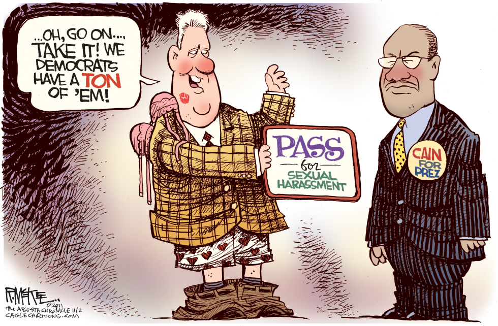  CLINTONS PASS FOR CAIN by Rick McKee