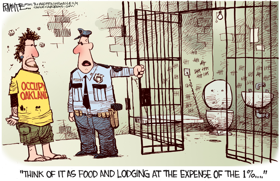  OCCUPY OAKLAND JAIL by Rick McKee