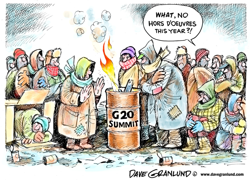  G20 HARD TIMES by Dave Granlund