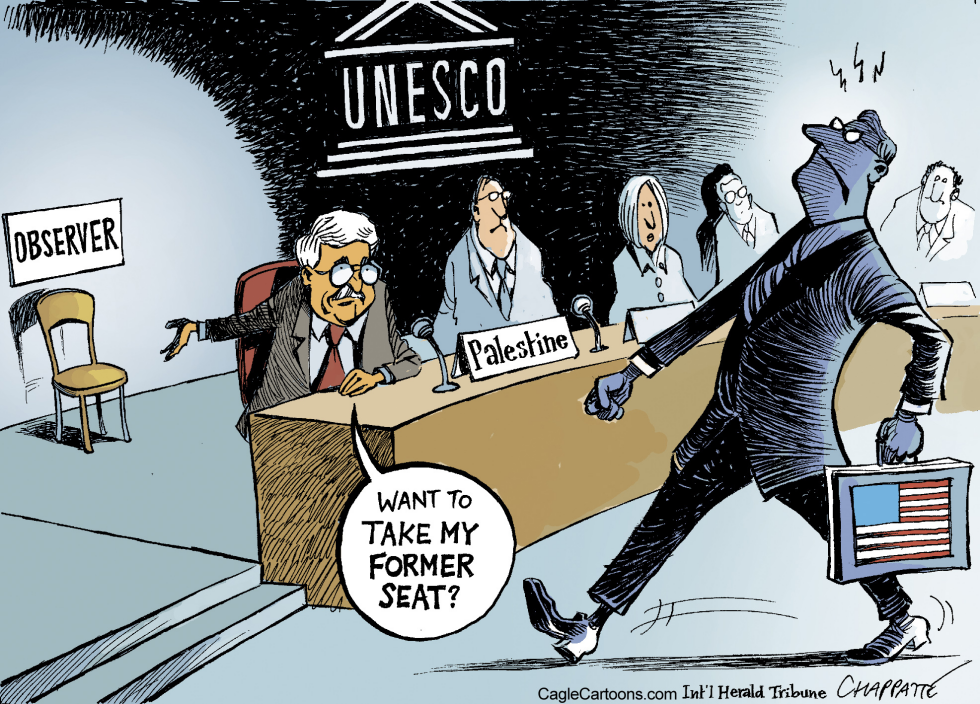  PALESTINE BECOMES FULL MEMBER OF UNESCO by Patrick Chappatte