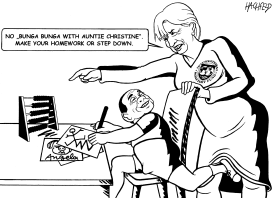 LAGARDE, BERLUSCONI by Rainer Hachfeld