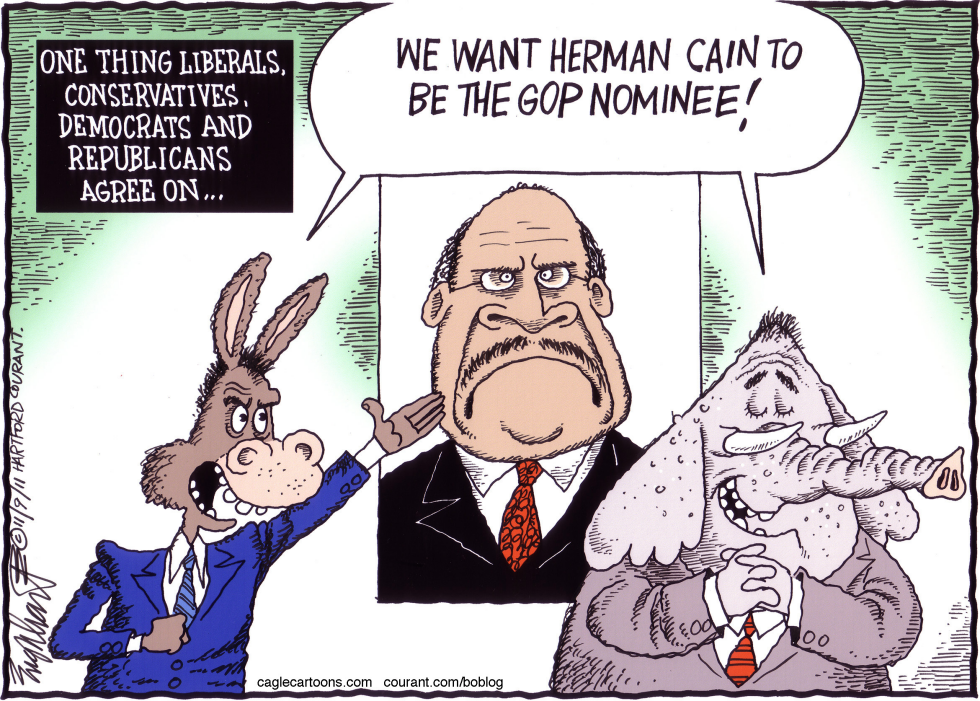  HERMAN CAIN SEX SCANDAL by Bob Englehart