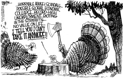 TURKEY SUICIDE by Rick McKee