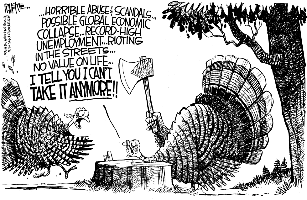  TURKEY SUICIDE by Rick McKee