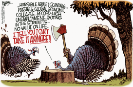 TURKEY SUICIDE  by Rick McKee