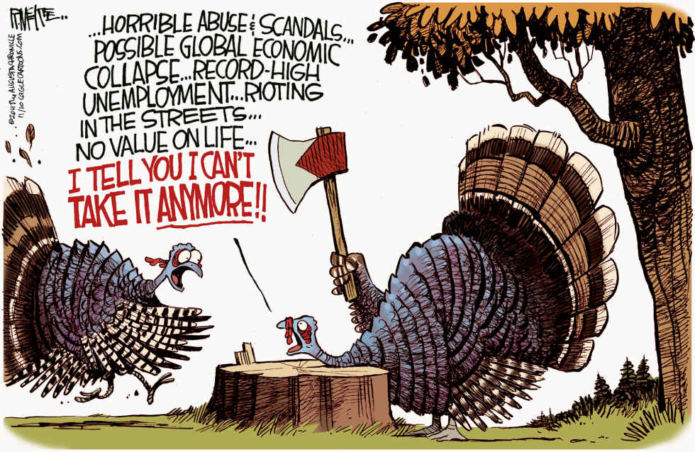  TURKEY SUICIDE  by Rick McKee