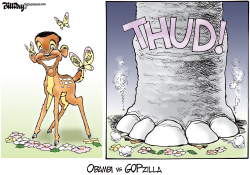 OBAMBI VS GOPZILLA by Bill Day