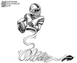 BUFFALO BILLS UNRAVELING by Adam Zyglis