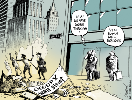 AFTER THE EVACUATION OF OCCUPY WALL STREET by Patrick Chappatte