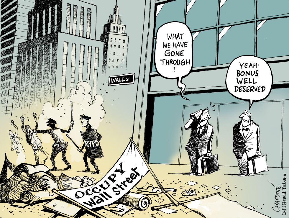  AFTER THE EVACUATION OF OCCUPY WALL STREET by Patrick Chappatte