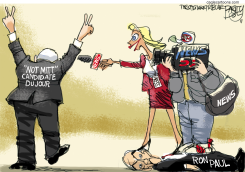 RON PAUL UNDERFOOT by Pat Bagley