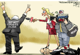 RON PAUL UNDERFOOT by Pat Bagley