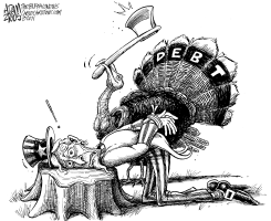 CUTTING THE TURKEY by Adam Zyglis