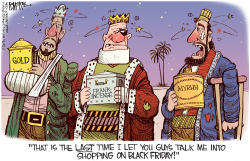 BLACK FRIDAY WISE MEN by Rick McKee