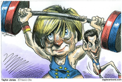 MERKEL WITH A LITTLE HELP FROM SARKOZY  by Taylor Jones