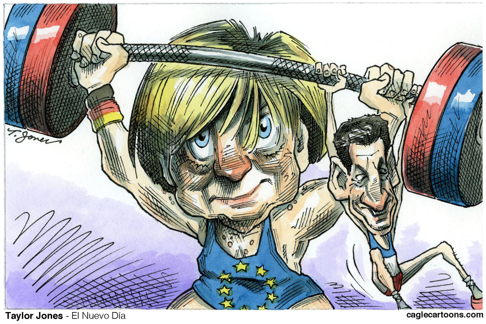  MERKEL WITH A LITTLE HELP FROM SARKOZY  by Taylor Jones