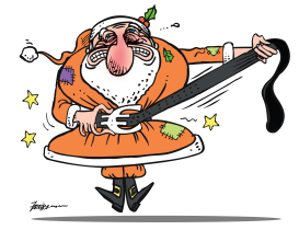 SANTA EURO CRISIS by Manny Francisco