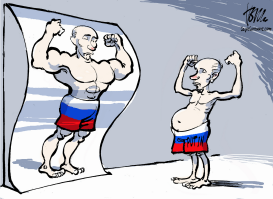 PUTIN WEAKER by Tom Janssen