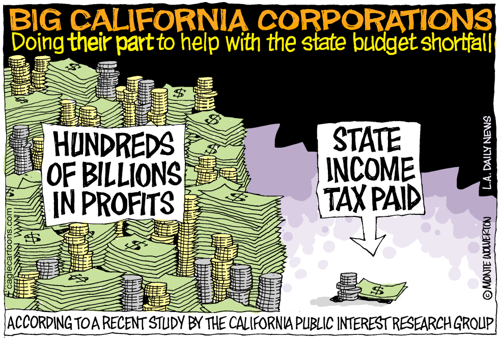  BIG CALIFORNIA CORPORATIONS PAY LITTLE STATE TAXES by Wolverton