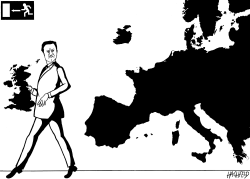 CAMERON LEAVES EUROPE by Rainer Hachfeld