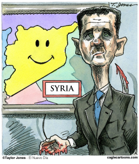 BASHAR ASSAD IN A HAPPY PLACE  by Taylor Jones