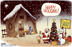 HAPPY HOLIDAYS by Rick McKee