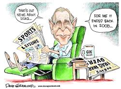 BUSH AND IRAQ WAR END by Dave Granlund