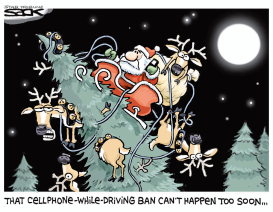 SANTAS CELL PHONE by Steve Sack