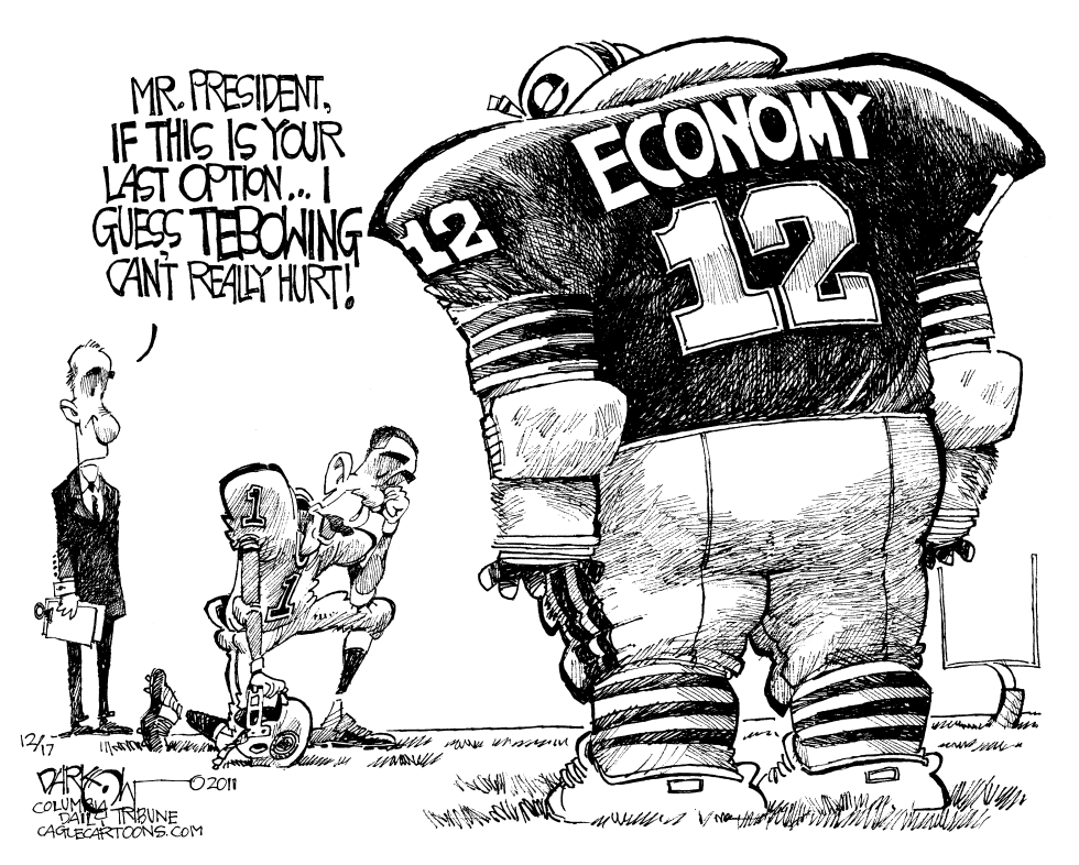  TEBOWING THE ECONOMY by John Darkow