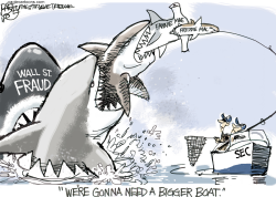 SHARK WEEK AT THE SEC by Pat Bagley