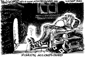 MISSION ACCOMPLISHED by Milt Priggee