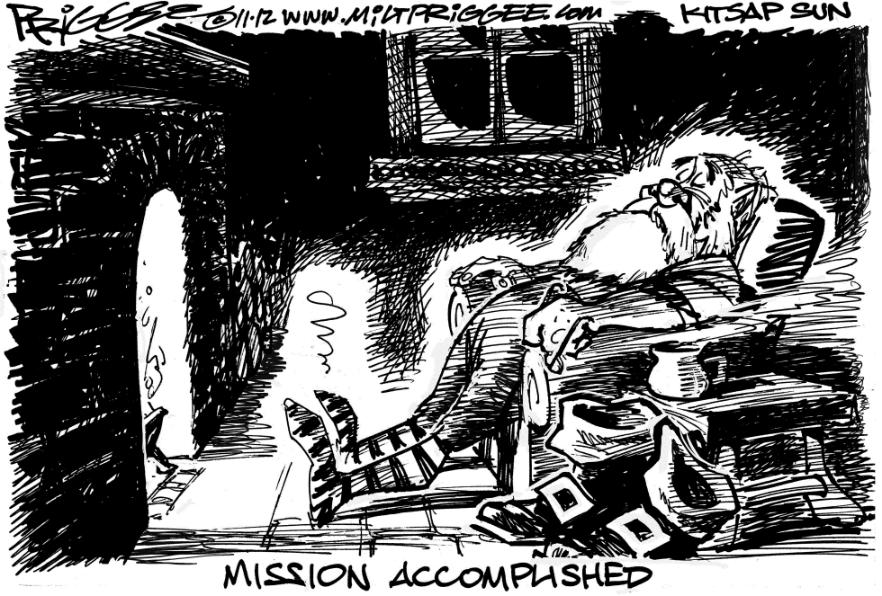  MISSION ACCOMPLISHED by Milt Priggee