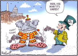 REPUBLICANS TOP THEMSELVES by Bob Englehart