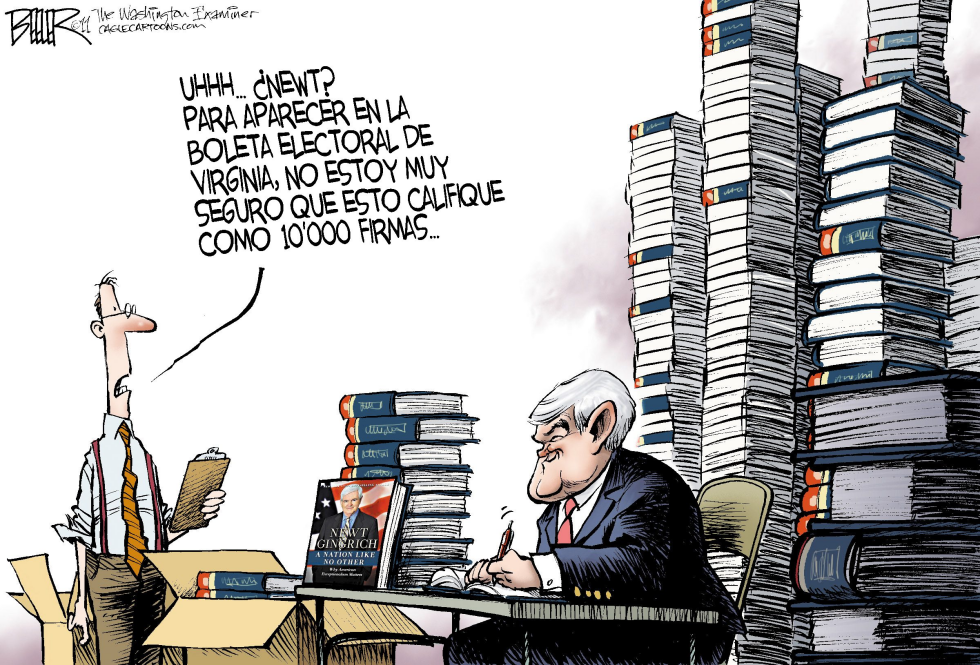  FIRMAS PARA NEWT by Nate Beeler