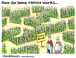 HOW IOWA CAUCUS WORKS by Dave Granlund