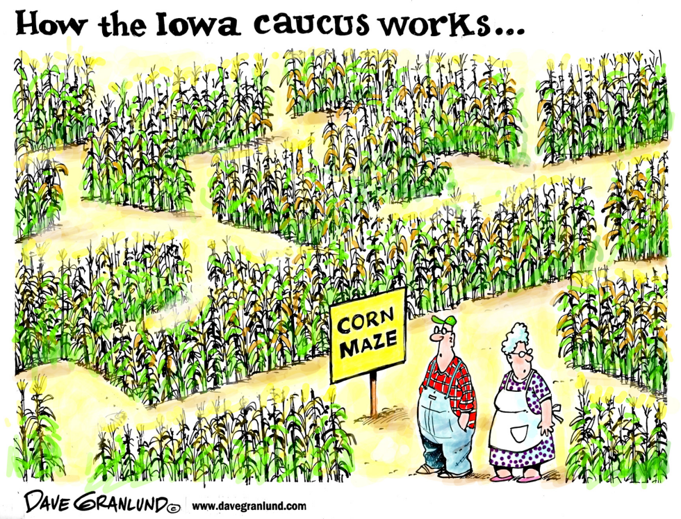  HOW IOWA CAUCUS WORKS by Dave Granlund