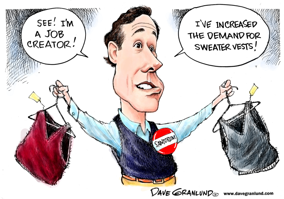  SANTORUM AND SWEATER VEST by Dave Granlund