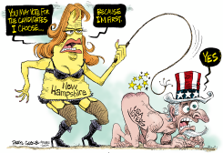 NEW HAMPSHIRE IS FIRST by Daryl Cagle