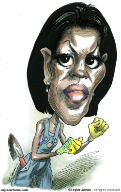 MICHELLE OBAMA GUARDS HER TURF  by Taylor Jones