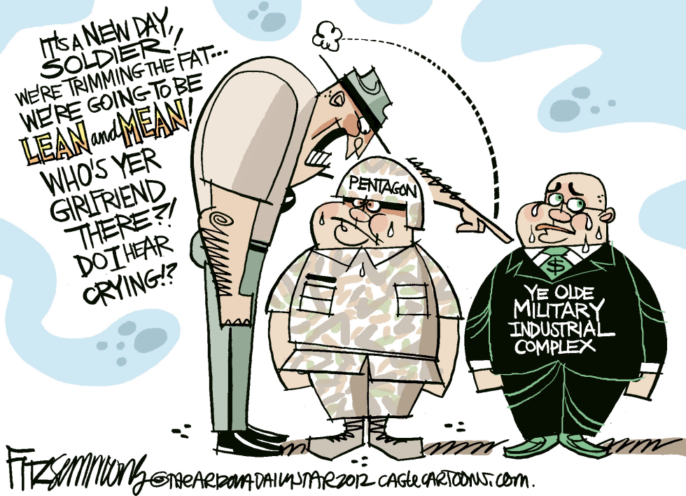  DEFENSE CUTS by David Fitzsimmons