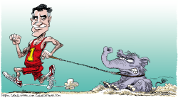 ROMNEY AND GOP DOGGIE by Daryl Cagle