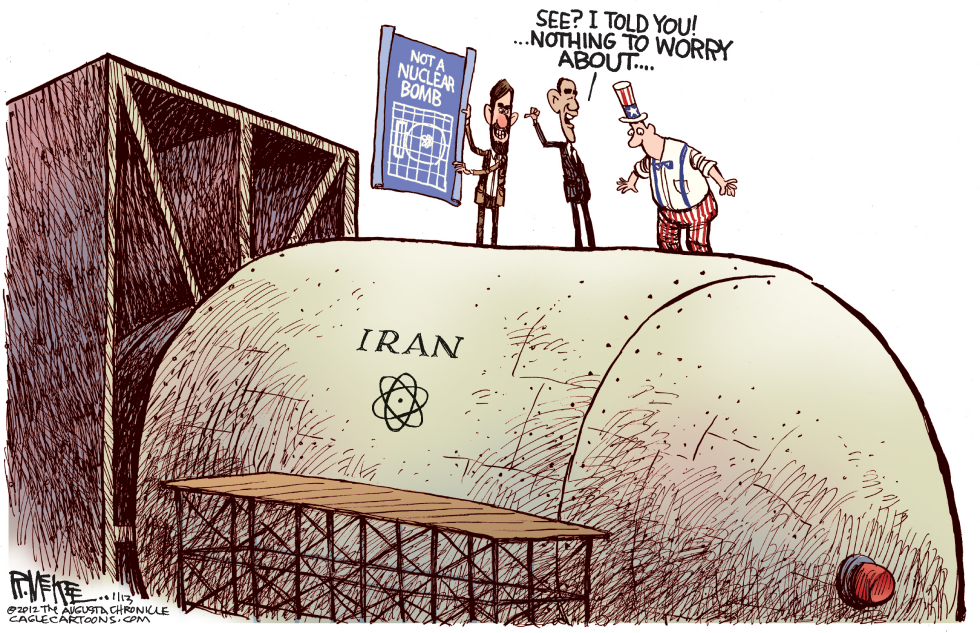  IRAN NUKE by Rick McKee