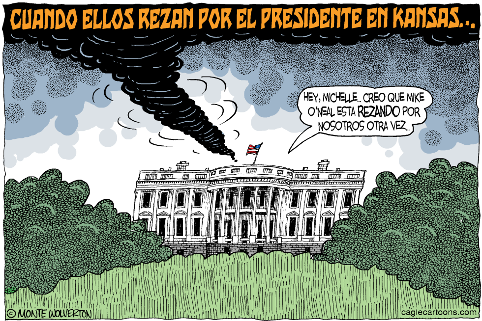  REZANDO POR EL PRESIDENTE EN KANSAS by Wolverton