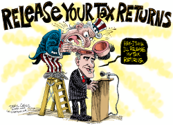 ROMNEY TAX RETURNS by Daryl Cagle