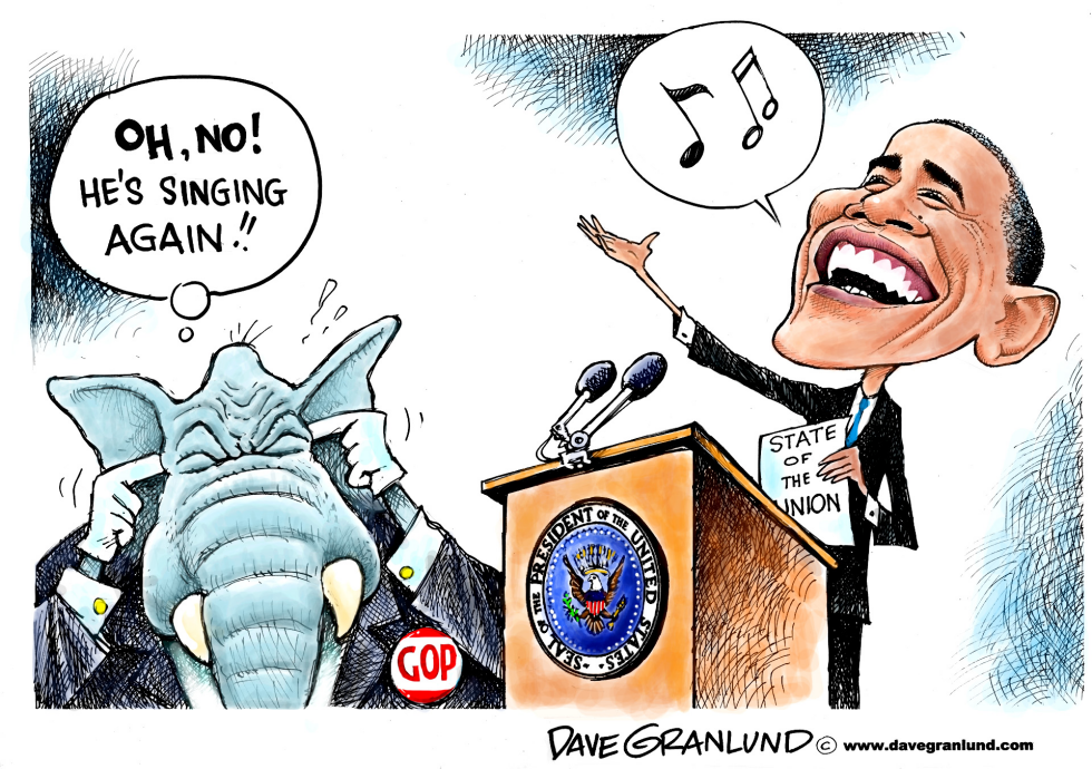  OBAMA AND STATE OF THE UNION by Dave Granlund