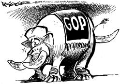 GINGRICH COMING OUT PARTY by Milt Priggee