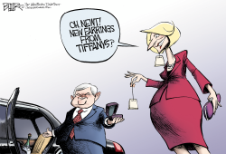 NEWT AND THE TEA PARTY by Nate Beeler