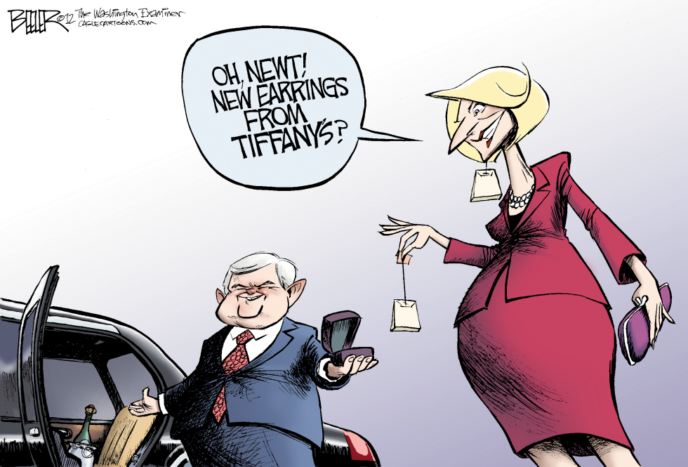  NEWT AND THE TEA PARTY by Nate Beeler