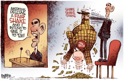 OBAMAS FAIR SHAKE by Rick McKee